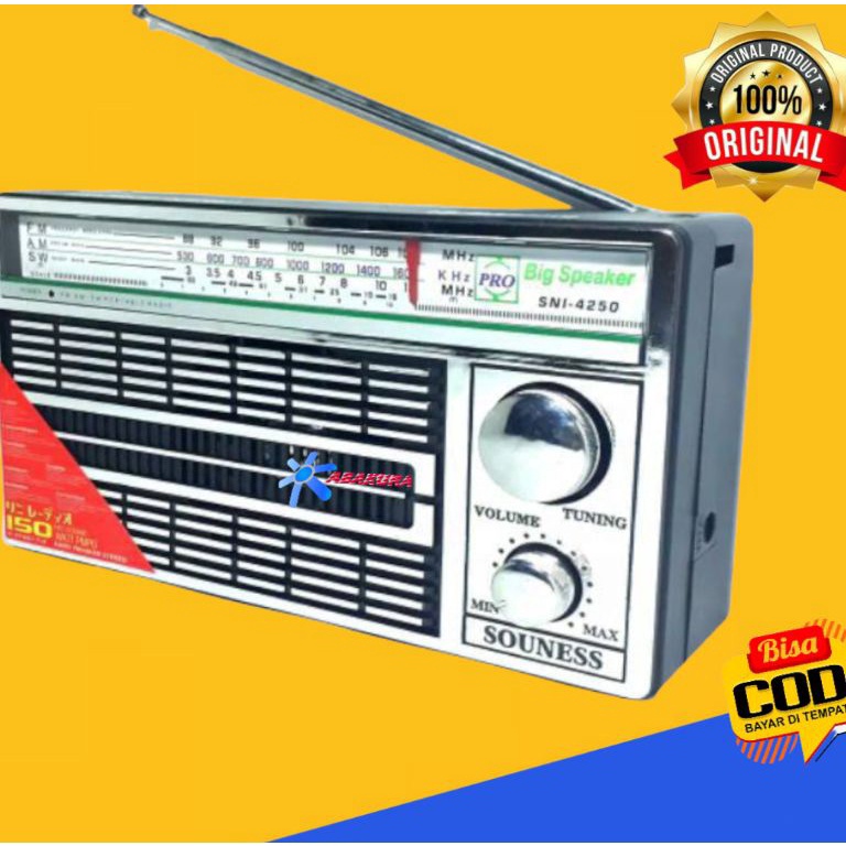 Radio Jadul Listrik Fm Am National Baterai Portable Colokan q H5A7