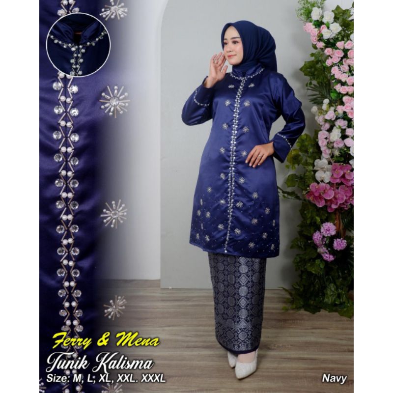 Atasan kebaya kurung Melayu Malaysia // kebaya kurung tafeta Payet//kebaya tafeta//kebaya
