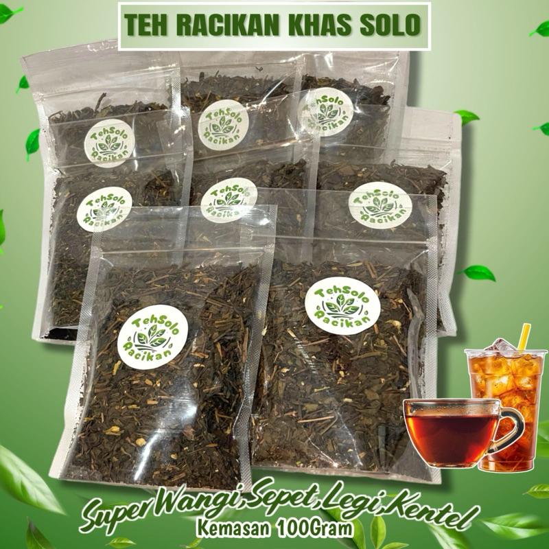 

Paket Racikan Teh khas Solo Cocok Untuk Usaha angkringan Es Teh (100gr 5 Racikan Varian Teh Asli solo)