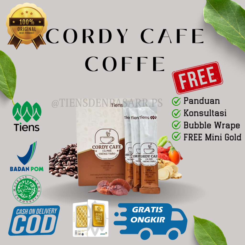 

TIENS - Cordy Cafe Coffe BPOM Original Kopi Herbal Kesehatan Tingkatkan Daya Tahan Tubuh