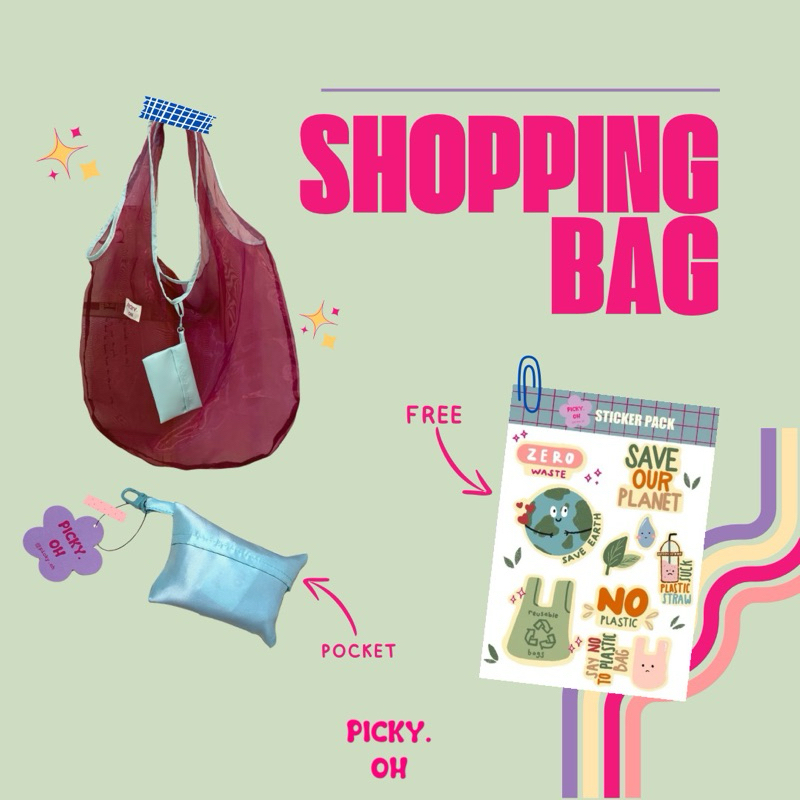 picky.oh Tas Belanja Pocket - Shopping Bag - Reusable Bag
