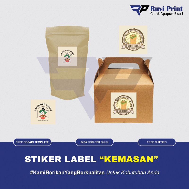 

STIKER STICKER LABEL TEMPELAN PRODUK MAKANAN BRAND KOTAK KEMASAN BRANDING BEBAS REQUEST