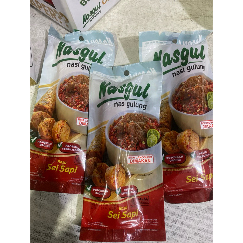 

Nasi gulung Nasgul Sei Sapi