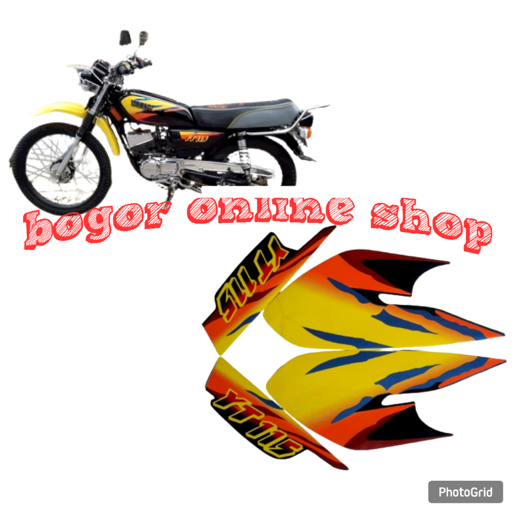 stiker motor yamaha yt 115 orange