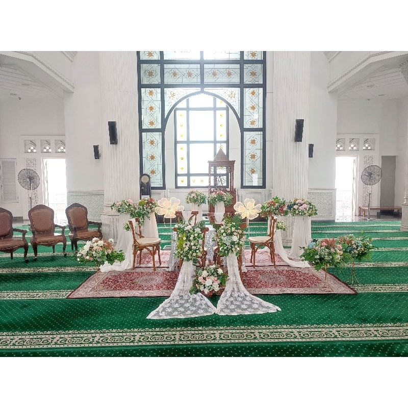 Sewa dekorasi akad nikah minimalis di masjid
