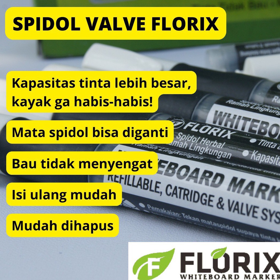 

Spidol Whiteboard Valve Florix Cartridge Isi 1 Spidol Warna u IX4