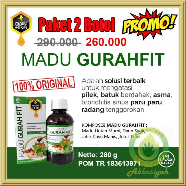 

Madu Gurahfit Paket promo 2 botol lebih murah - COD Gurah Fit