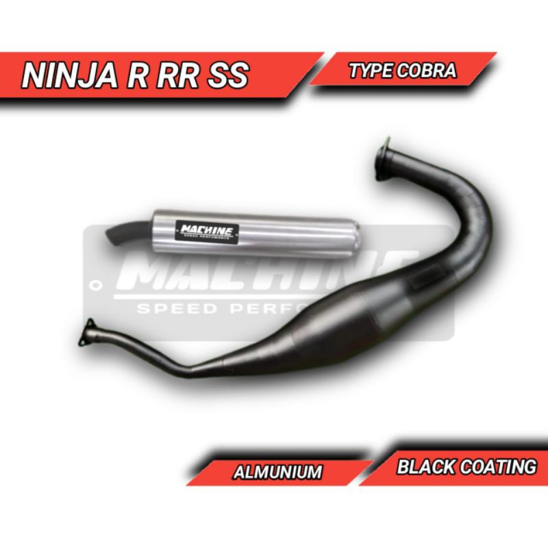 KNALPOT NINJA R SS RR HITAM COBRA ORIGINAL MACHINE BUKAN CMS AHAU