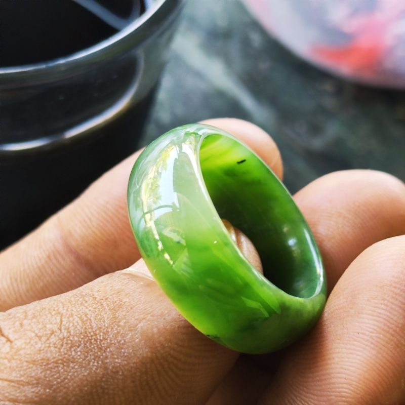 Cincin Nephrite Jade - Giok Aceh