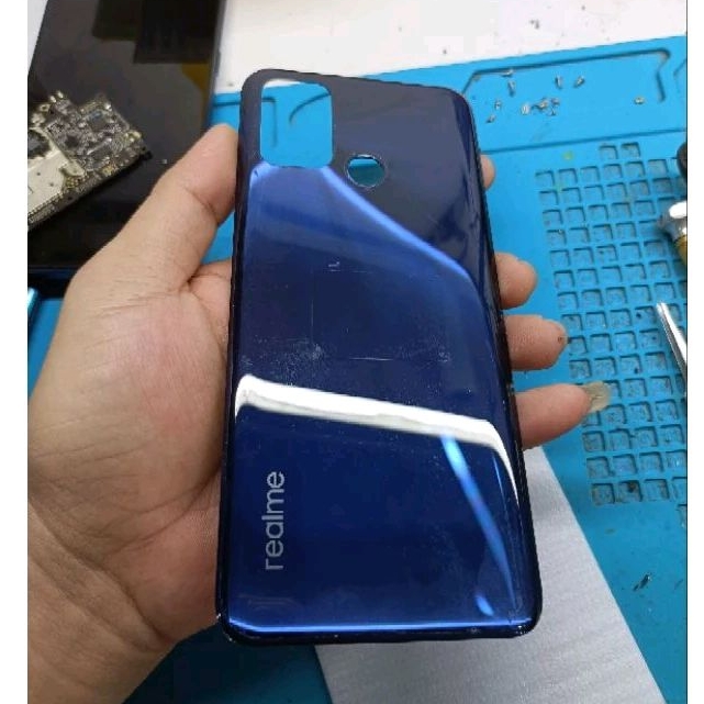 Backdoor Realme 7i Tutup Belakang Realme 7i Blue Original Copotan