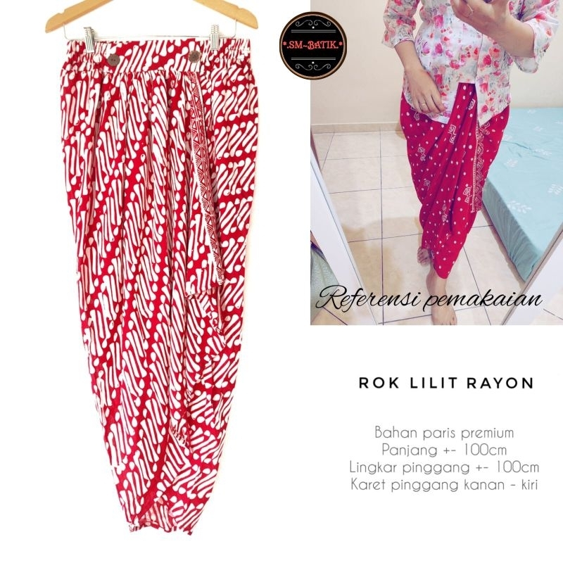 ROK LILIT BATIK,PARIS,ROK LILIT MERAH,BATIKKUMURAH