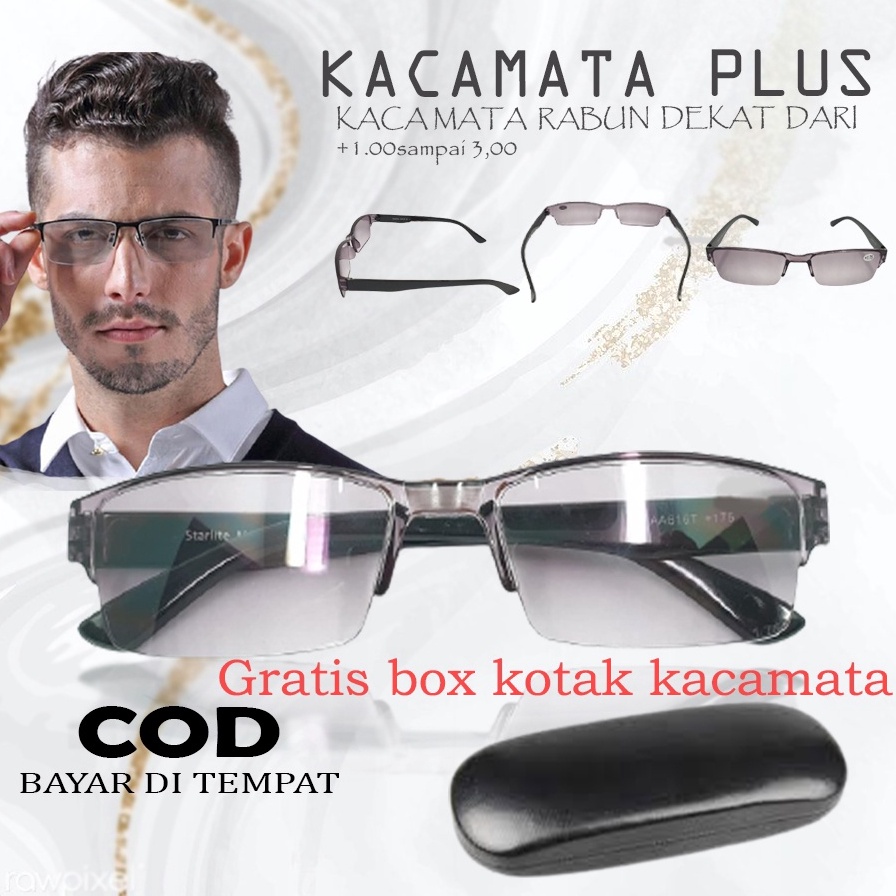 PRODUCT TERMURAH KACAMATA KACA MATA BACA PLUS HITAM KACA GELAP BENING UNISEX PRIA WANITA CEWEK COWOK