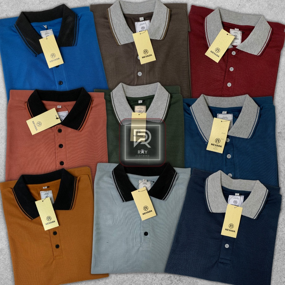 HJ6 kaos krah polos lengan pendek pria dewasa terbaru 224  kaos cowok keren kekinian murah adem teba