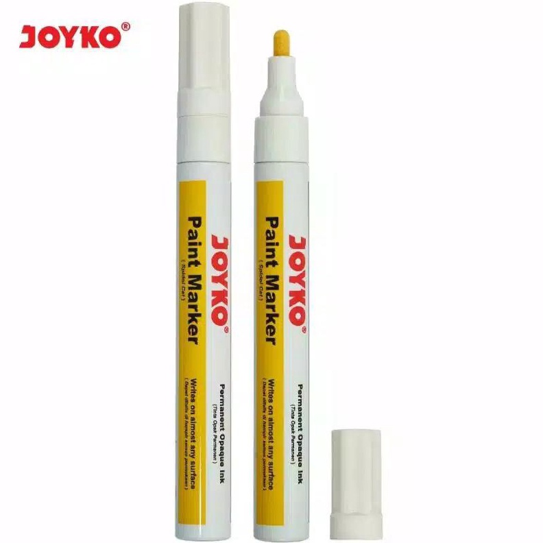 

BRAND Spidol Cat Paint Marker PTM37 Warna White Joyko Round Tip Satuan