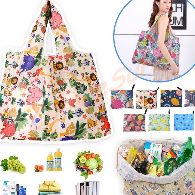 berkualitas Shopping Bag  Kantong Belanja Lipat Besar  Shopping Bag Motif Lipat Praktis