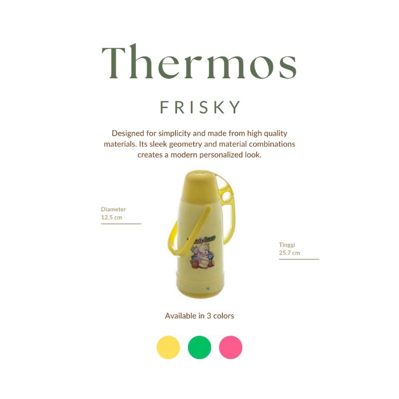Frisky Vacuum Flask-Thermos shinpo-termos anak-wendy bear-termos awet murah bagus-termos air