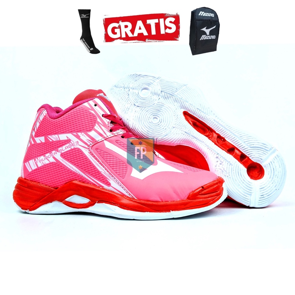 PRAKTIS Sepatu voli Mizuno Thunderblade 3 Volly Ball Sepatu Voli Mizuno Wanita Terbaru Sepatu Volly 