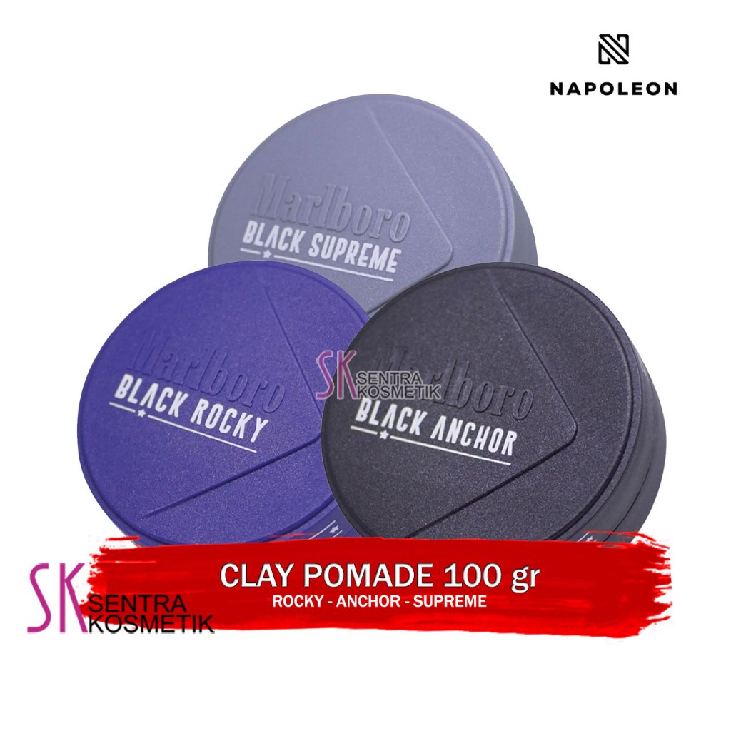 NAPOLEON Hair Clay Pomade Marlboro Black 100 gr
