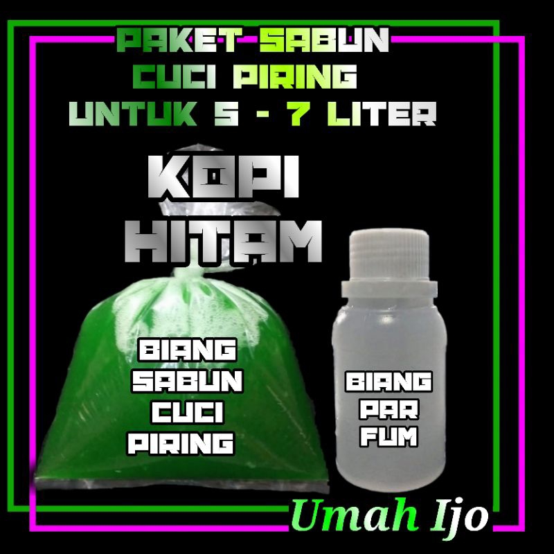 Paket Sabun CUCI PIRING Liquid Wangi KOPI HITAM Untuk 5 - 7 Liter Setelah Jadi