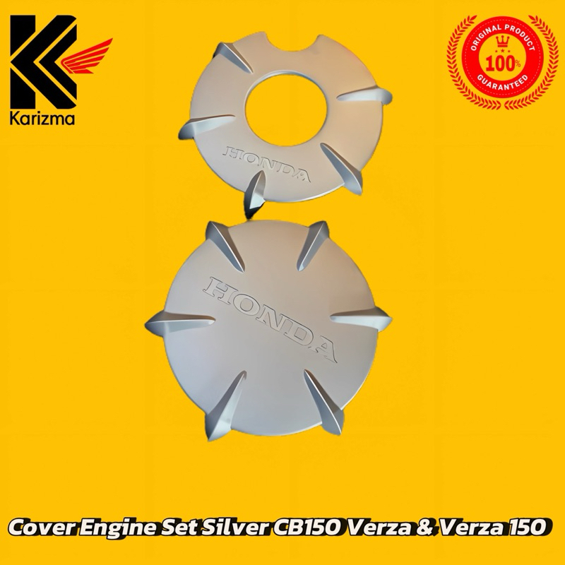 Tutup Mesin CB VERZA 150/Cover Engine Set Silver CB150 Verza & Verza 150