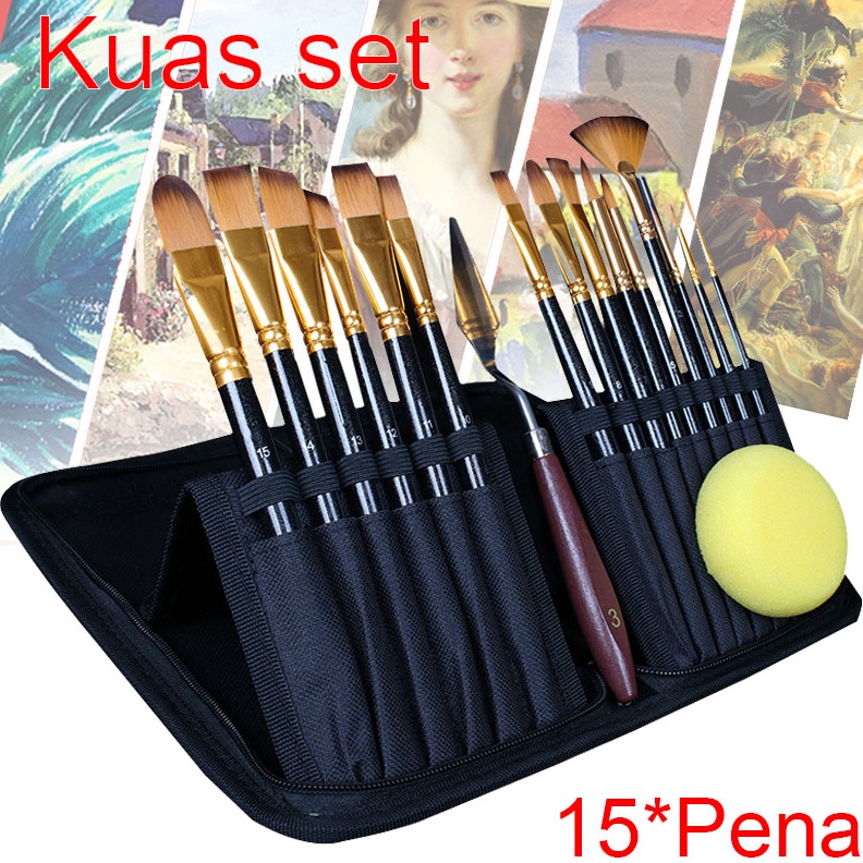 

KODE B8O5 GAGALU Art Brush Set Kuas Lukis BRS12 SET Kuas Alat Lukis Set Lengkap Mixing