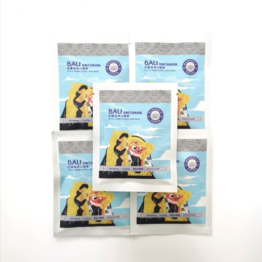 

Maharaja Drip Bag Coffee Bali Kintamani Arabika kopi dalam filter tanpa Ampas - 6 pack
