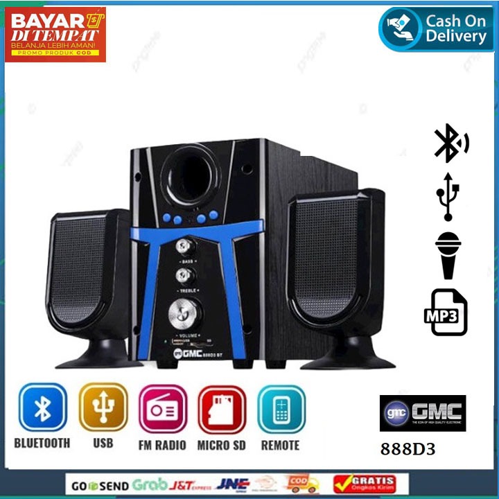 PROMO Speaker Bluetooth GMC 888D3 BT - Extra Boost Edition
