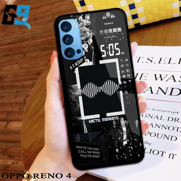Case Oppo Reno 4  [ BlackAesthetic 01 ] Aneka casing, case, kondom hp, custom case, case aesthetic c