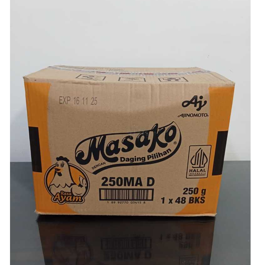 

Masako Bumbu Kaldu Ayam Penyedap Rasa 250 gram / Karton 1x48 bks