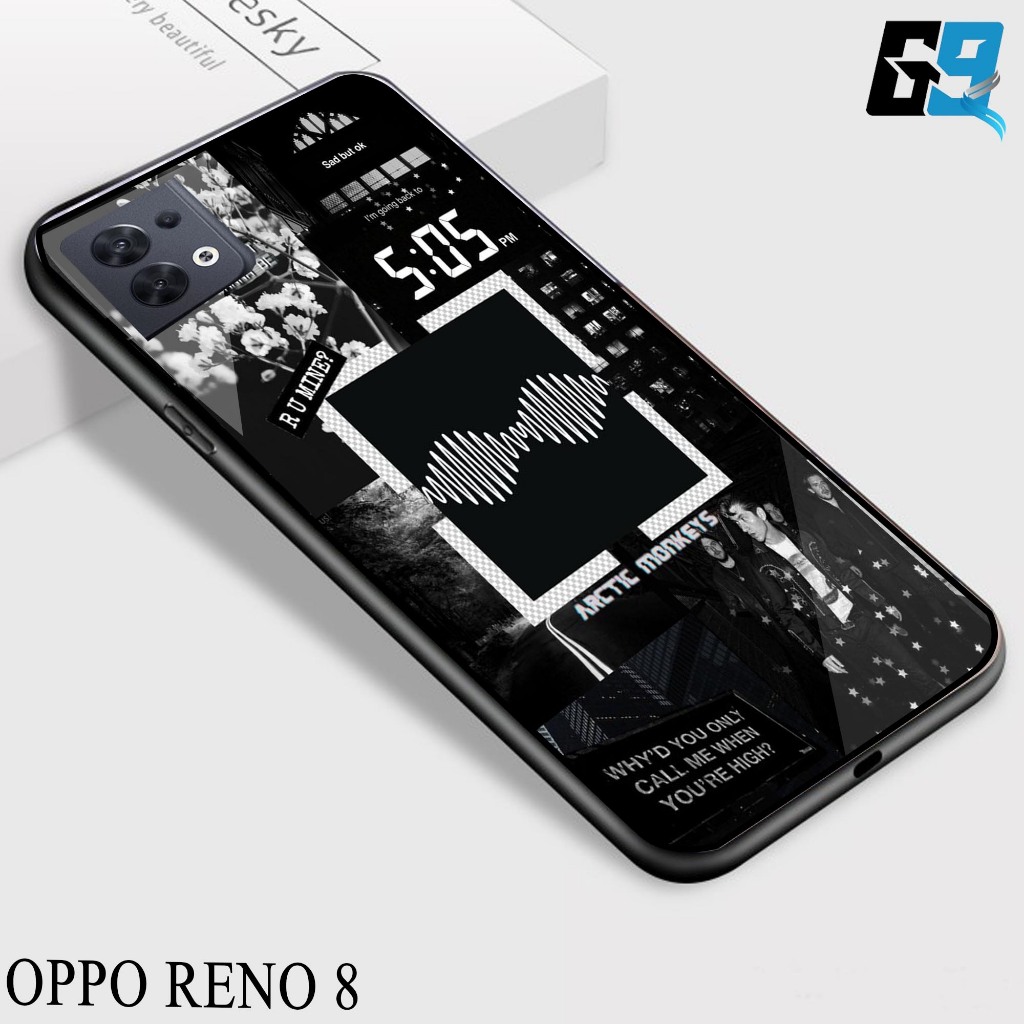 Case Oppo Reno 8  [ BlackAesthetic 01 ] Aneka casing, case, kondom hp, custom case, case aesthetic c