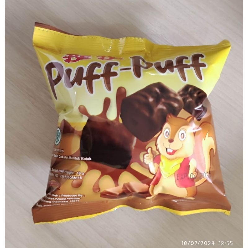 

Be Be Puff Puff Snack Wafer Kotak Salut Cokelat 18 Gr
