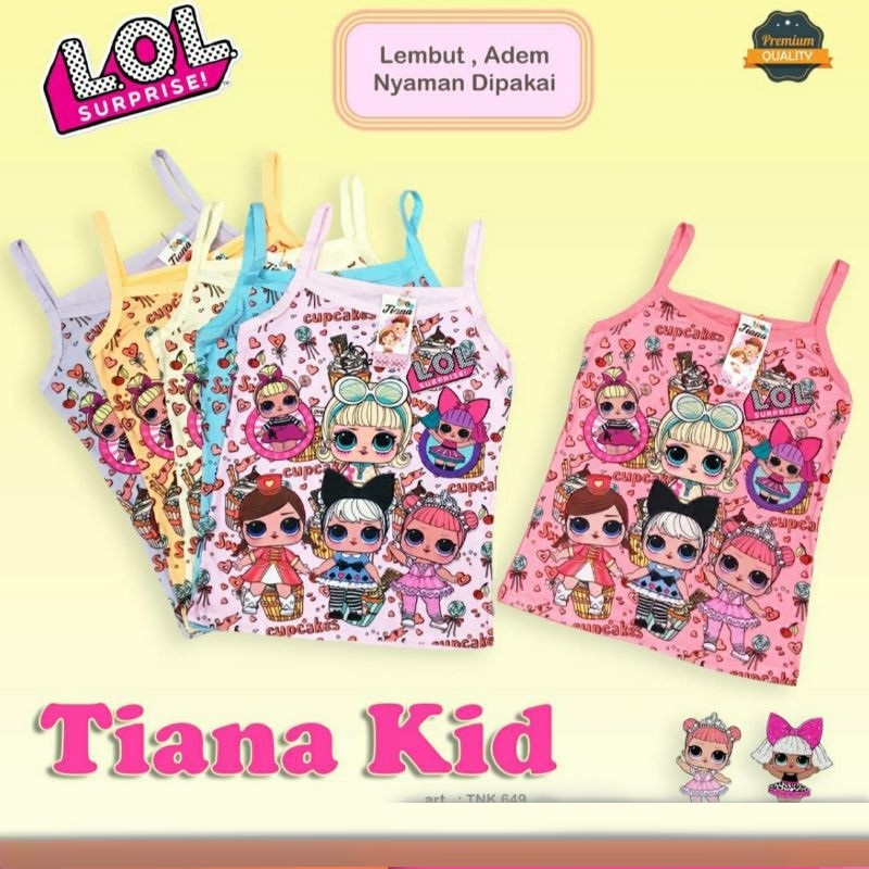 Tanktop anak | Tangtop LOL anak Perempuan - Tenktop balita umur 2 s/d 9 Tahun - Kaos Dalam WANITA MO