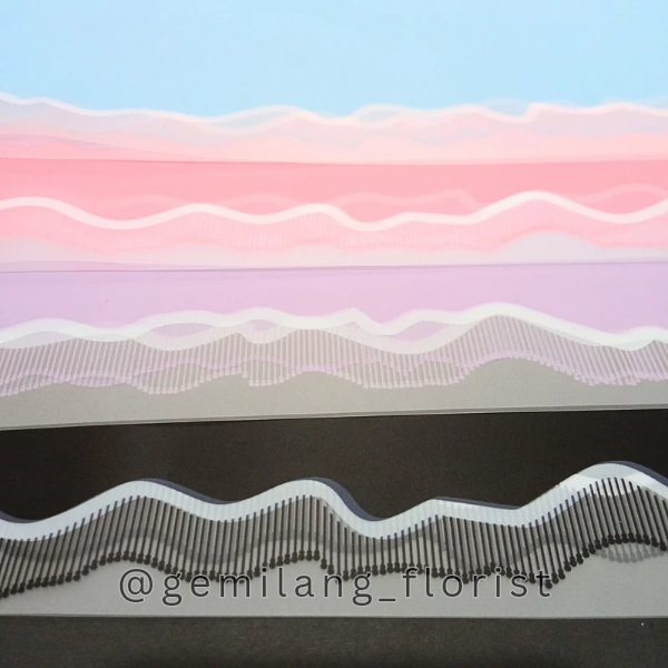 

{HARGA 5 LEMBAR} Cellophane waves/gelombang
