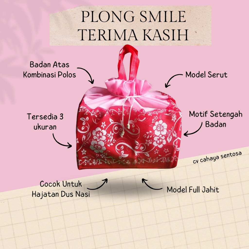 

Tas Hajatan Spunbond Dus Nasi Motif Bunga New Isi 12 pcs - Serut Jahit