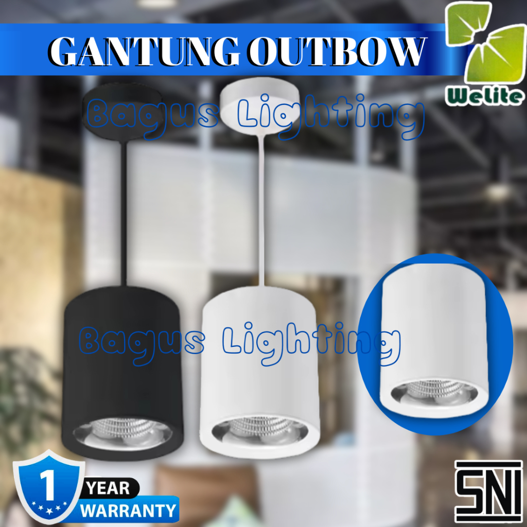 Lampu Downlight Outbow Gantung LED Plafon 7W 12W 20W