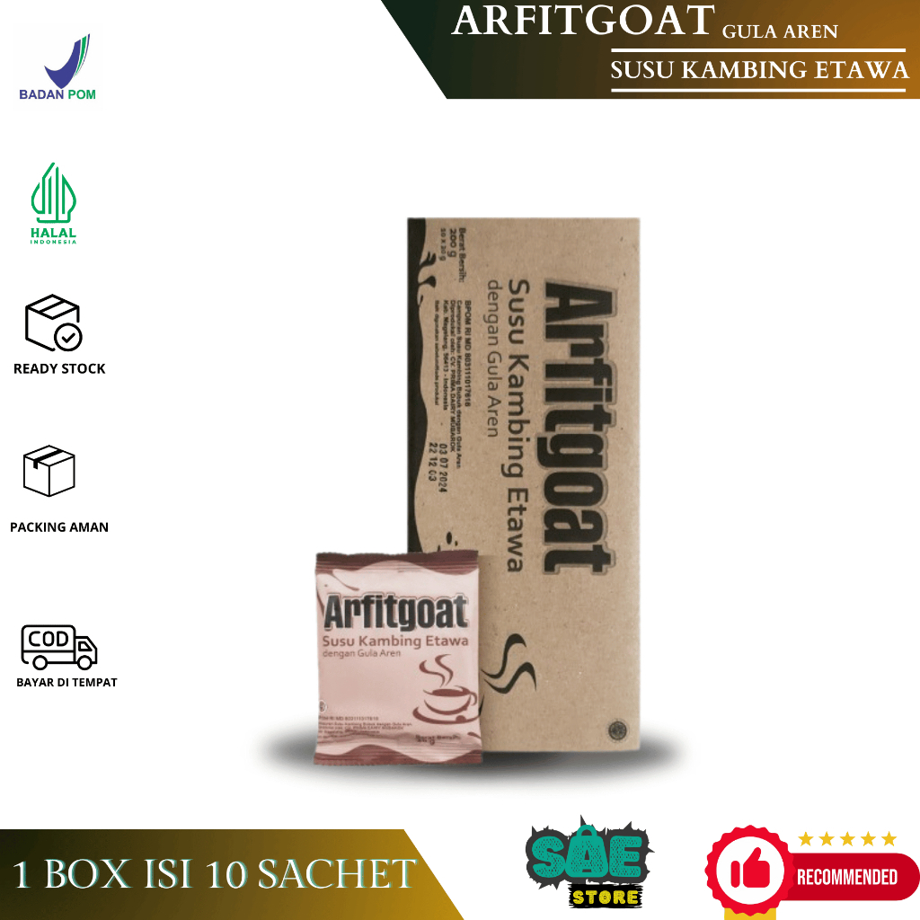 

Arfitgoat Susu Kambing Etawa Gula Aren Etawa Platinum 1 Box Isi 10 Sachet BPOM Original