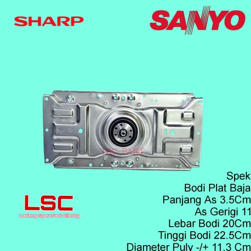 Gearbox Mesin Cuci Sanyo ASW 85SB 1 tabung Top loading Girboc Gear Box Sanyo Aqua Electrolux EWT