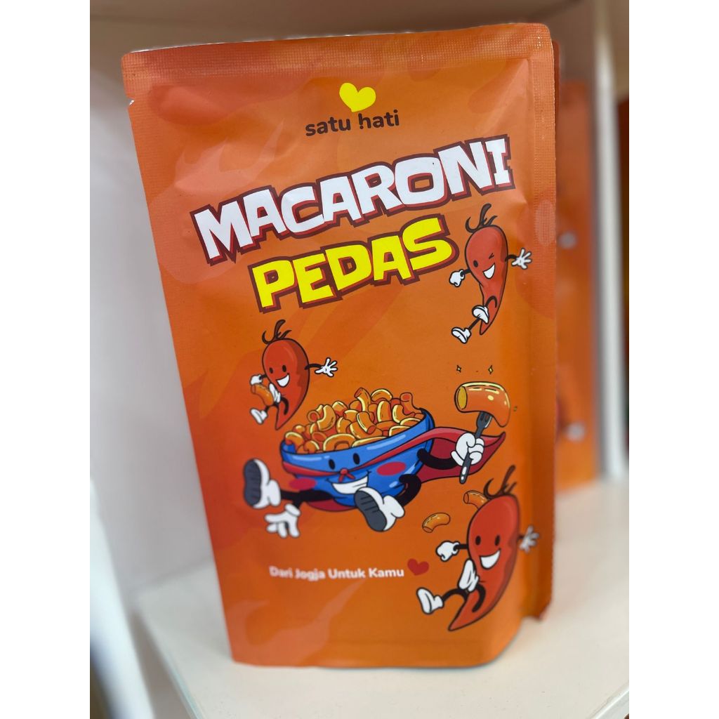 

Camilan Satu Hati Macaroni Pedas 100 gr l Snack