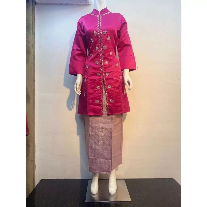 SM_Kebaya / Setelan Kebaya Taveta Payet Rok Songket / Kebaya Baju Kurung Payet / Kebaya Seragaman Pa