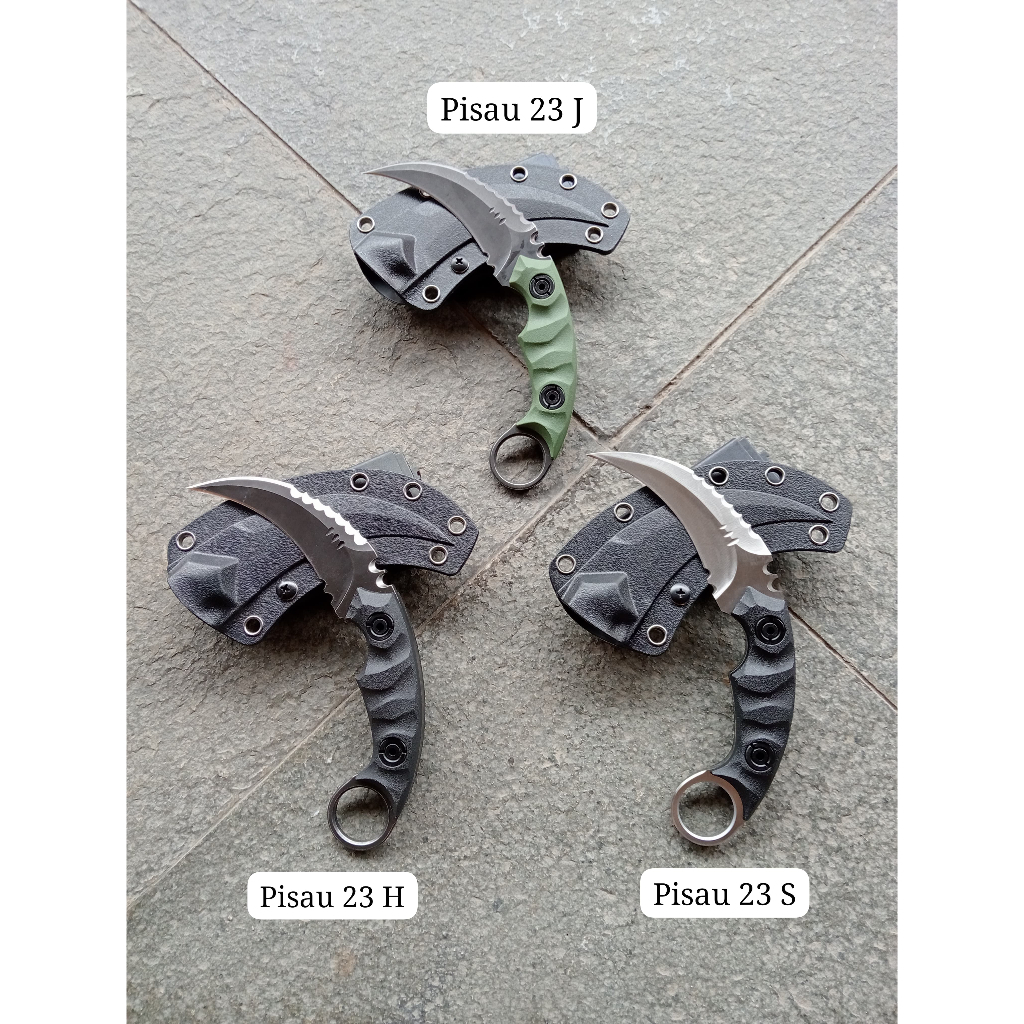 02 - Pisau Tactical Kydex WR 23 CUSTOM LASER / Pisau Carambit WR / Pisau WR Tactical Outdoor +