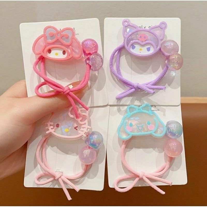 Ikat rambut karakter sanrio kuromi my melody cinnamoroll hello kitty kucir kuciran kuncir kunciran h