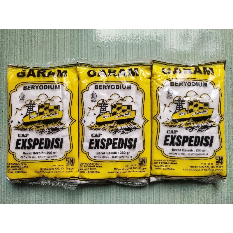

Garam Cap Expedisi/Garam katak beryodium 200gr 150g