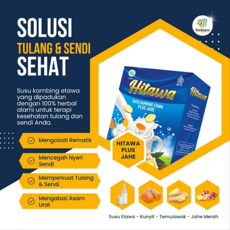 

HITAWA susu etawa plus herbal jahe kunyit dan temulawak