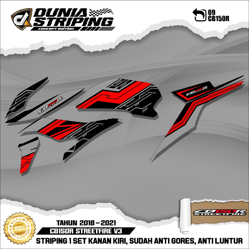 Striping Stiker Lis Variasi CB150R NEW Streetfire 2018/2019/2020