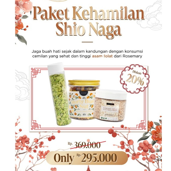 

Paket Kehamilan Shio Naga - Hurly Burly Nut, Collagen Almond Milk & Edamame Crunch