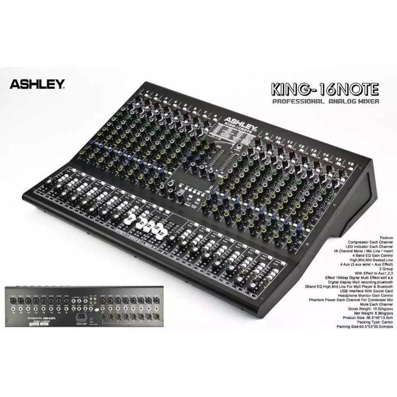 Mixer ASHLEY KING 16 NOTE ORIGINAL 16CH NEW original