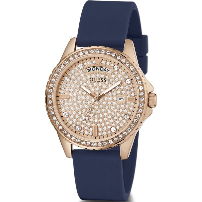 Original 100% Guess GW0358L1 Lady Comet Jam Tangan Wanita Analog Rose Blue