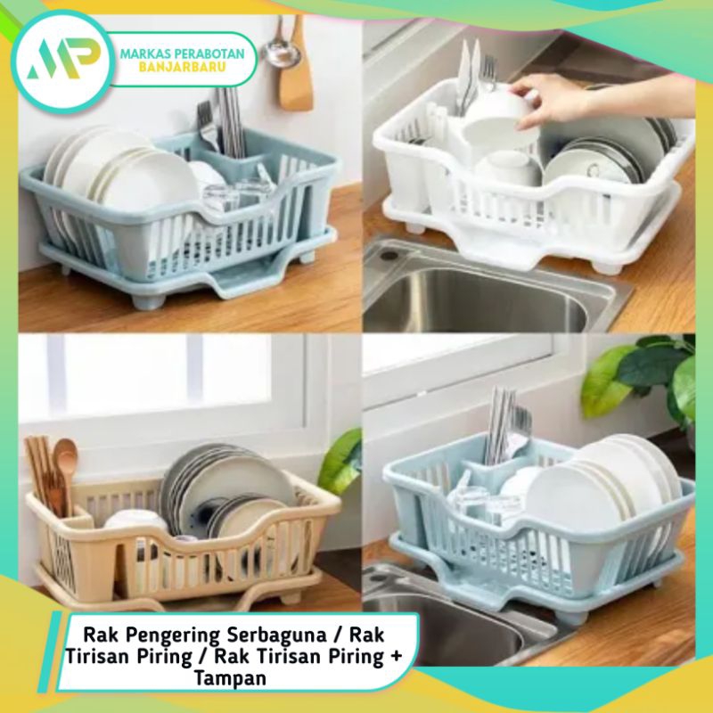 Rak Piring Gelas Dapur Plastik / Tirisan Piring Wastafel / Rak Peniris Piring