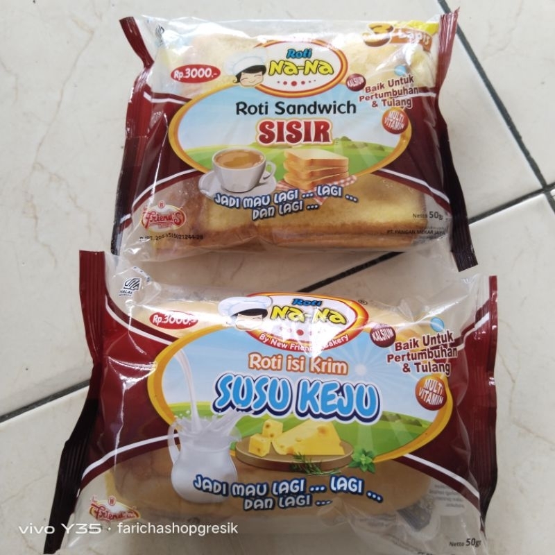 

Roti Sisir Nana / Susu Keju new lembut enak manis rasanya