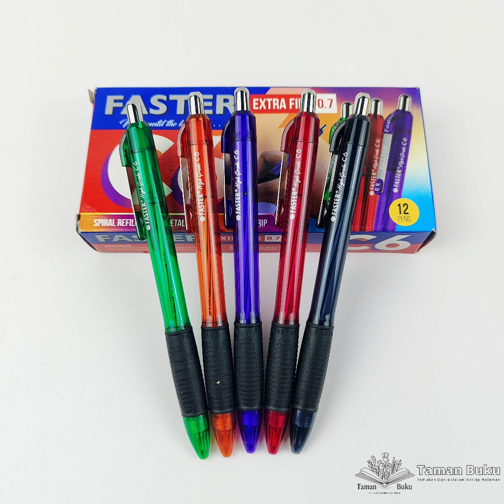 

Pulpen Faster C6 Pena Ballpoint Lancar Satuan
